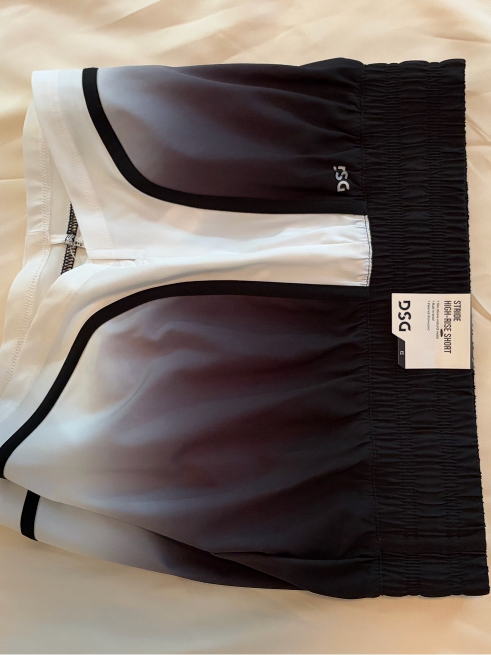 DSG Women's Black and White Fade High-Rise Athletic Shorts